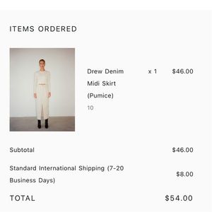 Charcoal Drew Denim midi skirt